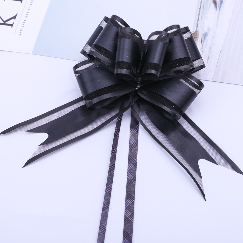 10/20 Pcs Sneeuw Garen Pull Boog Lint Grote Auto Boog Voor Auto Verjaardag Kerstcadeaus Decoratie Lint bruiloft Pull Bloem: M / Bordeaux