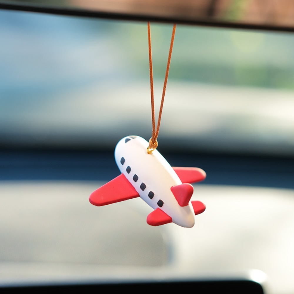 de avión de tendencia, accesorios de Interior de coche, decoración colgante de coche bonito, franjas de diferente Color, artesanías colgantes para coche: Oro