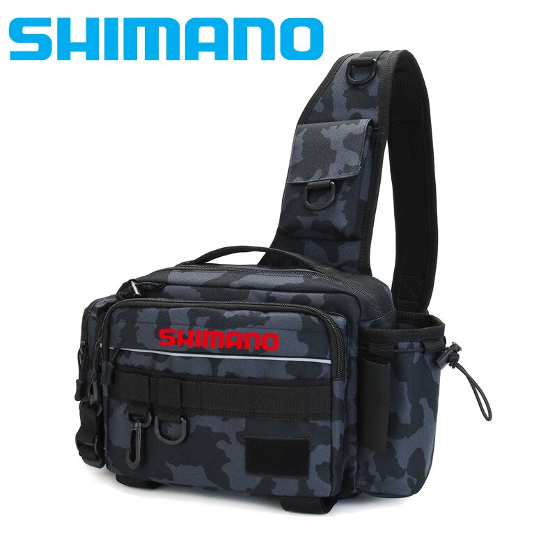 Shimano wielofunkcyjny torby na sprzęt wędkarski torba Crossbody na jedno ramię saszetka biodrowa przynęty na ryby pożytek bieg robić przechowywania torba wędkarska: 806