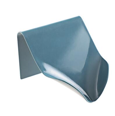 Zelfklevende Badkamer Douche Zeepkist Schotel Opslag Plaat Lade Spons Houder Punch-Gratis Muur Opknoping Plank Badkamer organizer: Blauw