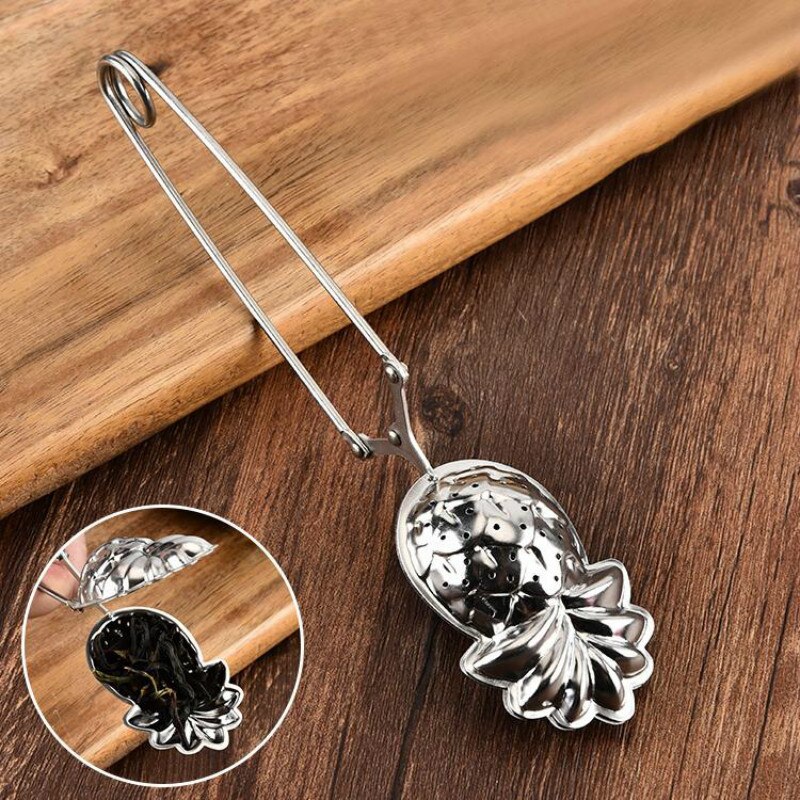 Håndholdt måne tekanne hjerte te infuser rustfritt stål sfære netting sil kaffe urte krydder filter diffuser te ball 4pc/ lot