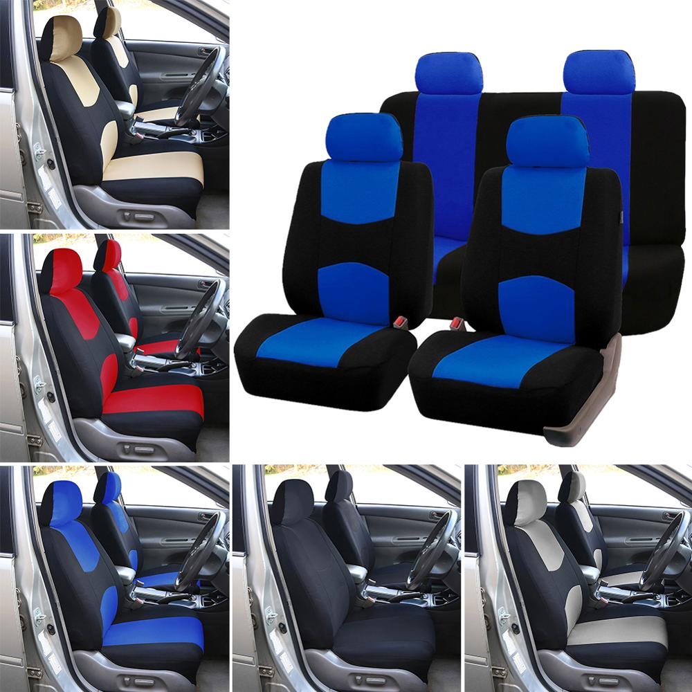 9 Stuks Automobiles Stoelhoezen Volledige Auto Bekleding Universele Fit Interieur Accessoires Doek Art Car Seat Protector Auto-styling