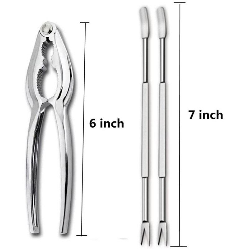 Pince à Crustacés Outils Casse-noisettes, Crabe Écrou Homard Ouvre-porte Mollusques Homard Jambe Décortiqueur ustensiles de Cuisine 9 Pack