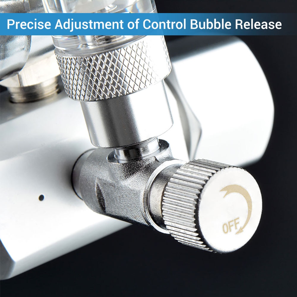 NICREW Aquarium CO2 Regulator Magnetic Solenoid Kit Check Valve Fish Tank Accessories CO2 Control System Reactor Generator Set