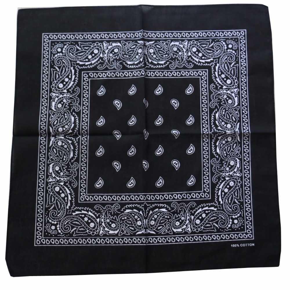 Winfox hofte hopp punk bomull svart hvit marine rød paisley bandana hodeplagg skjerf til herre dame