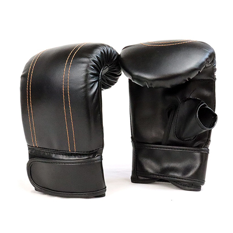 1 Paar Boxhandschuhe Erwachsene Damen Herren Boxen Sanda Handschuhe unisex Boxtraining ÜSpund Lederhandschuhe Sportschutzhandschuhe: Schwarz