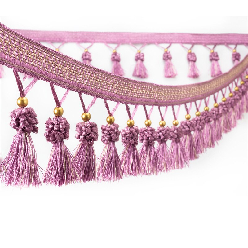 Rideau à franges avec des perles en cuivre en métal de 1M, bricolage soi-même, pour robe latine, rideau de vêtement, accessoires de couture décoratifs, ruban d'habillage