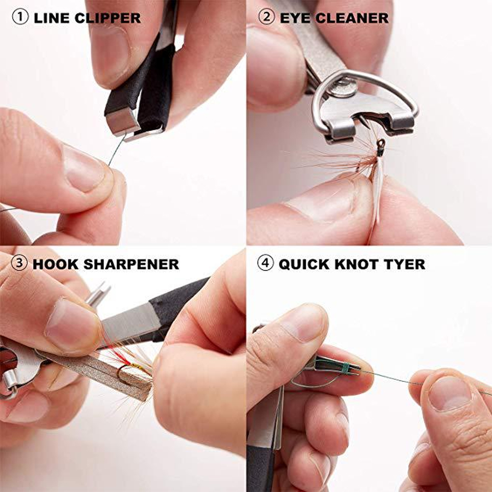 Fiskeværktøj hurtig knude hurtig slips knuter fluebinding line cutter clipper nipper line saks tang tilbagetrækning tackle tilbehør