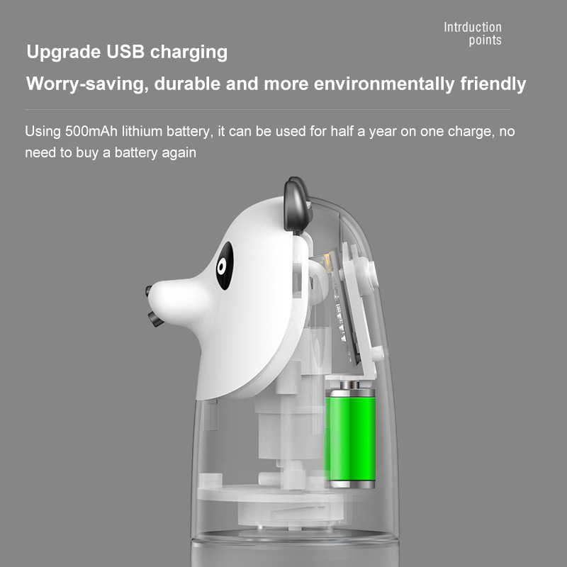 280ML automatyczny dozownik mydła w płynie panda bezdotykowy czujnik USB ładowanie podczerwieni indukcja Bashroom pianka ręka pralka narzędzia