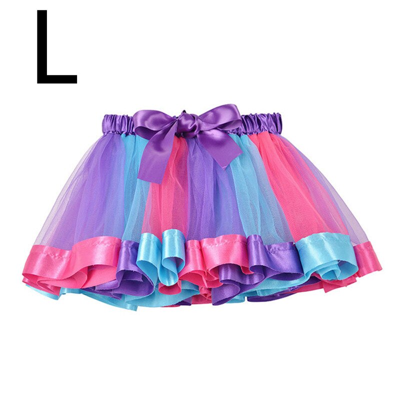 Jupe arc-en-ciel pour filles de 2 à 8 ans, jupes de fête colorées, en Tulle pelucheux multicolore pour enfants: Style 11