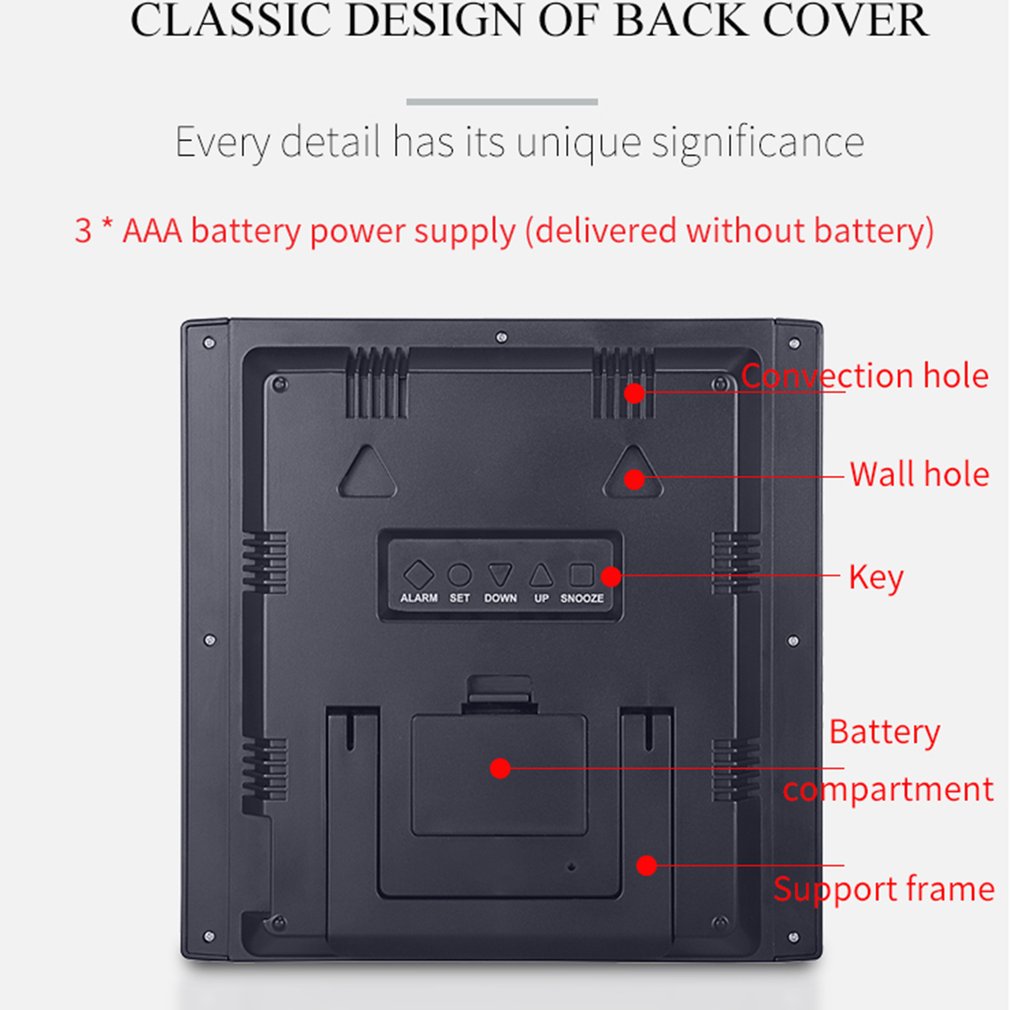 Thermometer En Hygrometer, Multifunctionele Digitale Display, Smart Home Woonkamer, Kan Worden Opgehangen, creatieve Klok