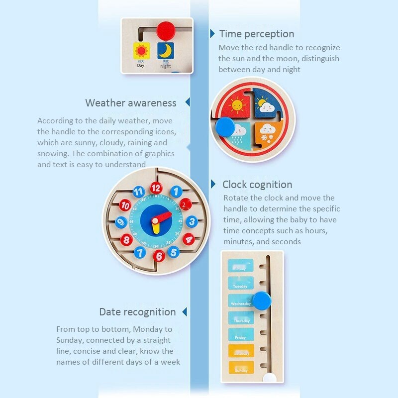 Toy Digital Pairing Time for Children Hour Minute Second Time Cognition Early Preschool Teaching Aids Toys