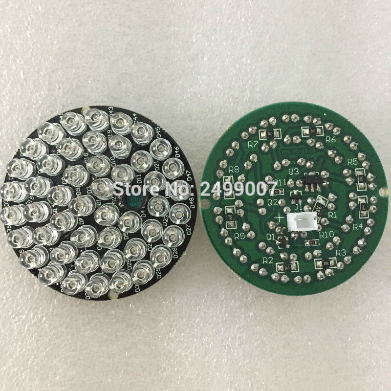 Lihmsek 48 led 850nm -valaisin infrapuna-pimeänäkövalolamppu cctv-valaisimiin turvakameran näkyvä valo