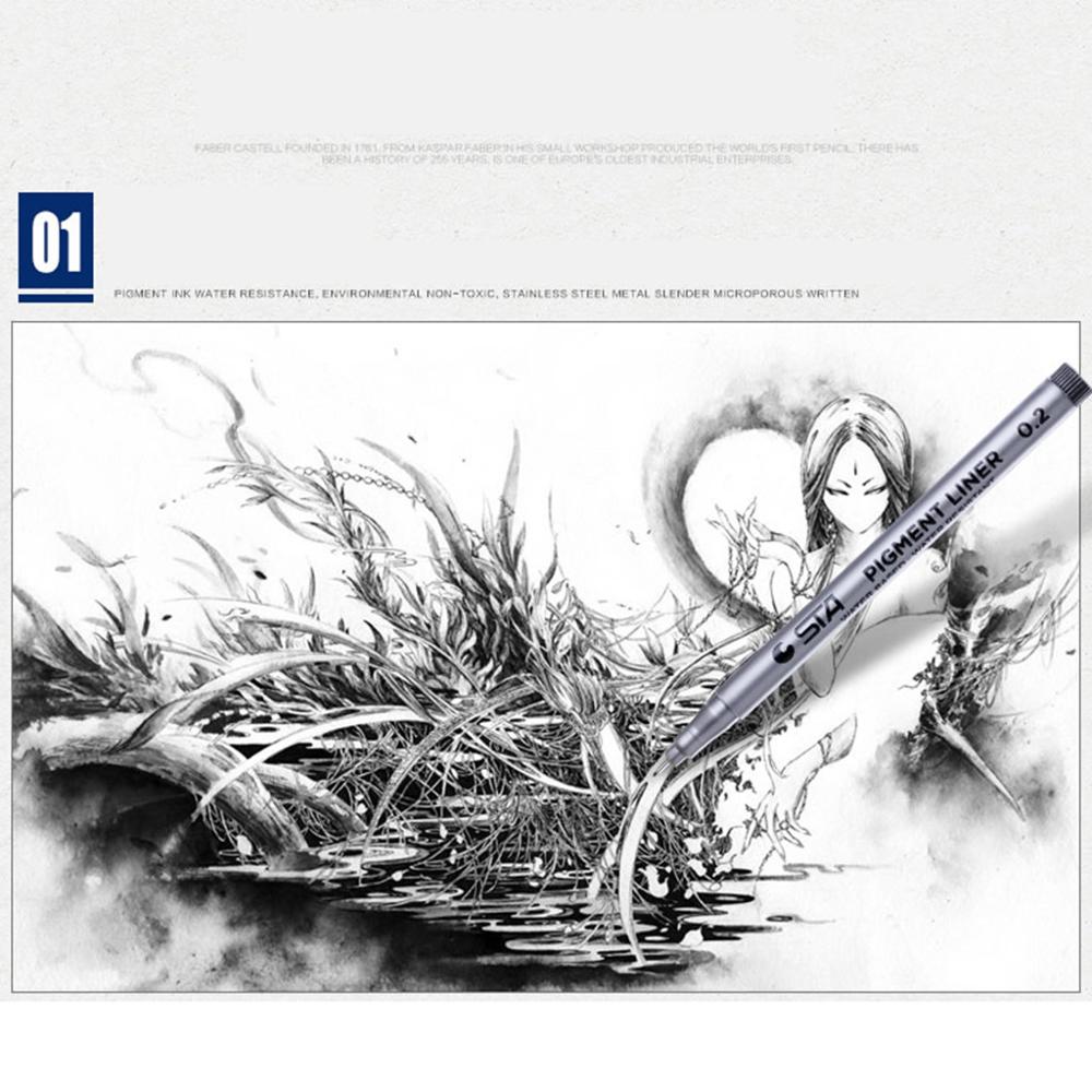 1PC Precision Micro Line Pens Waterproof Archival Artist Drawing I Brush Supplies #30J06