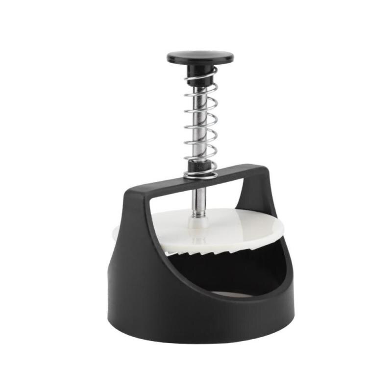 Kjøkken rund form burgerpress matte-karakter abs hamburger kjøttpress biff grille skinke burgerpress thermomix maker form form verktøy: Svart