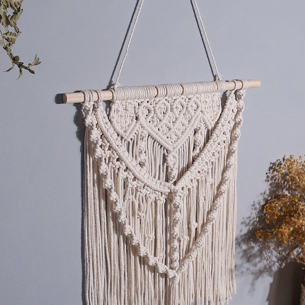 Large Boho Woven Tapestry Macrame Wall Hanging Bohemian Tassel Wall Home Decor Aesthetic Room Decor