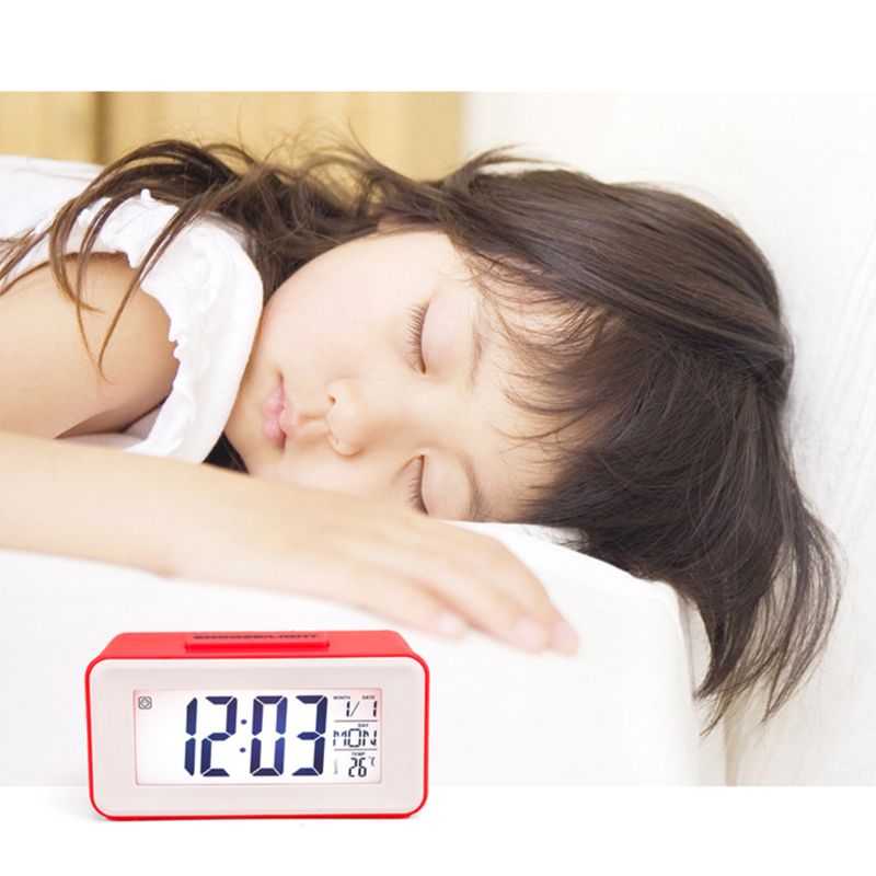 Digital LED Alarm Clocks Student Clocks With Week Snooze Thermometer Watch Electronic Table Calendar LCD Desk Timer