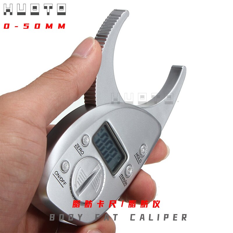 Digital Body Fat Caliper Skin Fold Measurement Fat Thickness Caliper Slim Guide Skinfold Caliper Digital Adipometers