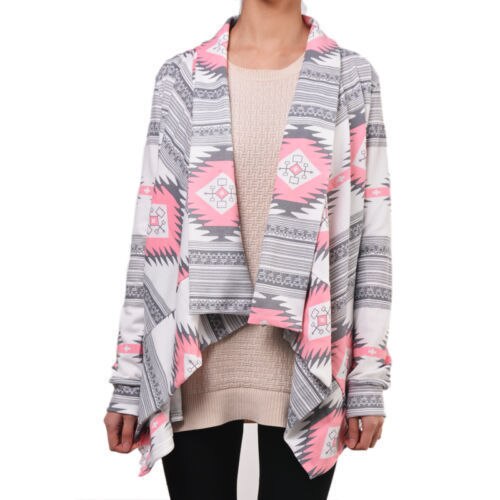 Forår efterår barsel kvinder langærmet løs strik cardigan sweater dame strikket kvinde cardigan pull femme: Lyserød / Xxl