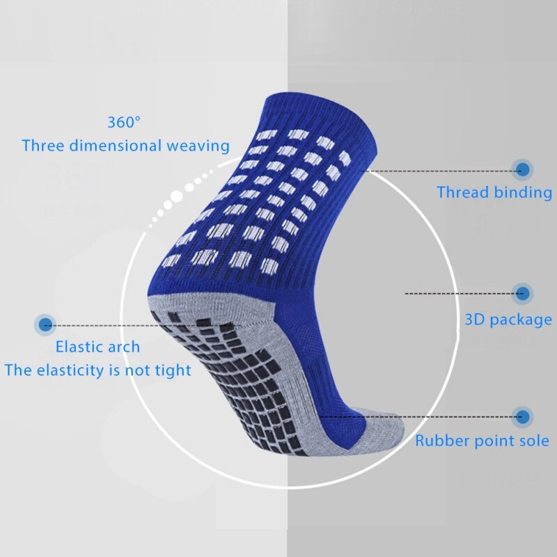 Fußballsocken für herren (erwachsene) mit genoppter gummisohle, rutschfest, für training, basketball und andere sportarten, atmungsaktiv