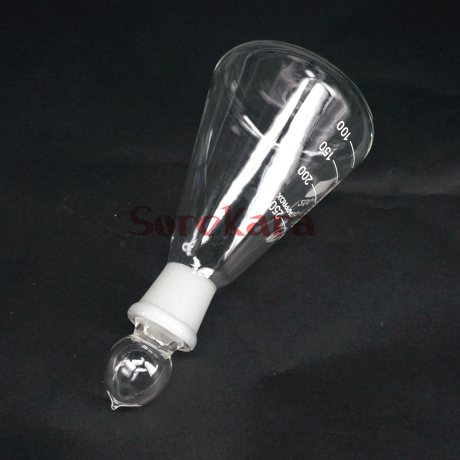 250ml Borosilicate Glass Conical Erlenmeyer Flask with Stopper For Chemistry Laboratory