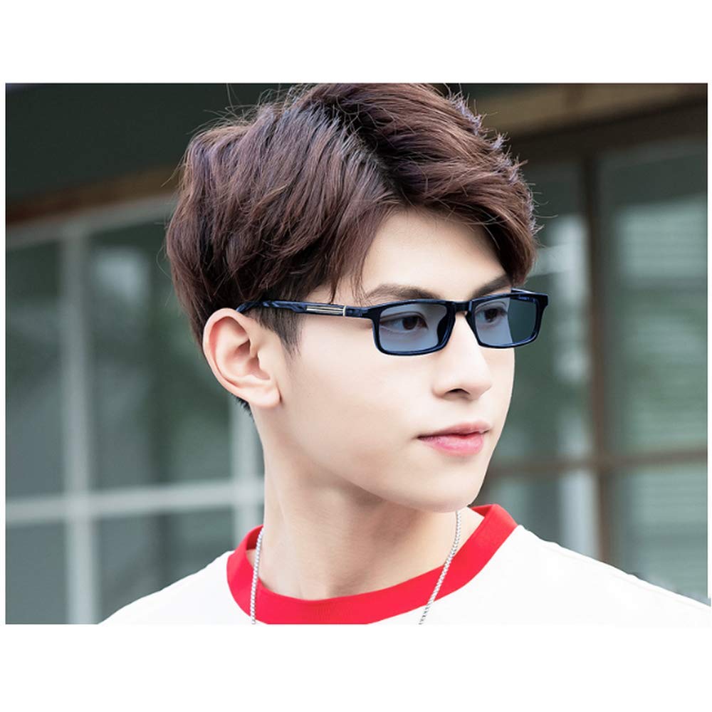 Mincl Business Full Frame Mannen Bril Bijziendheid Zon Meekleurende Blauw Lens TR90 Brilmontuur Uv4000 Met Doos fml