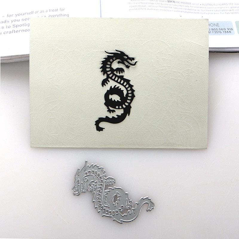 DUOFEN METAL CUTTING DIES Asia dragon stencil DIY ... – Vicedeal