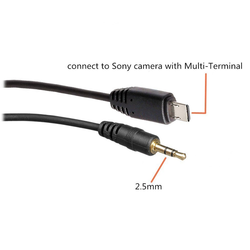 2.5mm-S2 Conecte O Cabo Do Obturador Controle Remoto Cabo para Sony A58 A7R A7 A7II A7RII A7SII A7S A6000 A5000 A5100 A3000 A6300