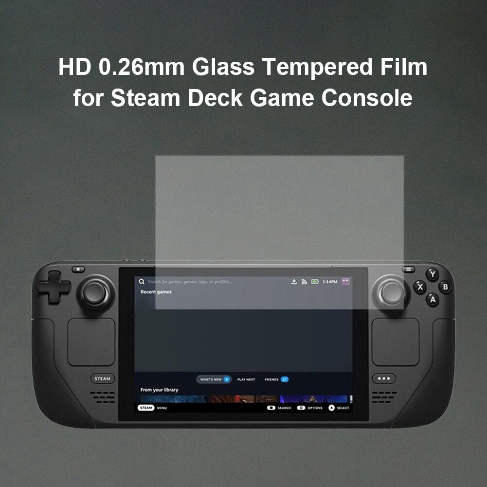 1/2Pcs Game Console Screen Protector 9H Gehard Glas Film Voor Voor Stoom Deck Game Console Anti-Vingerafdruk Film