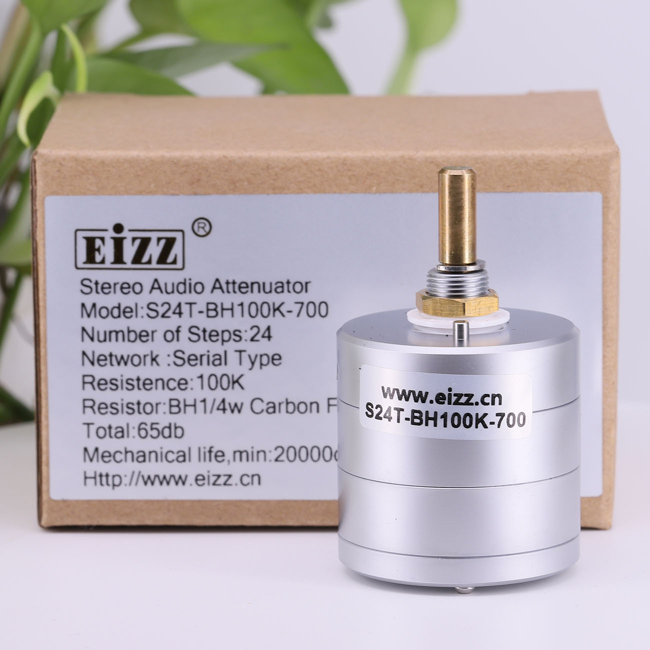 1PC EIZZ 2 Kanal Stereo 10K 25K 50K 100K 250K 24 Schritte Lautstärke Potentiometer Protokoll abgestufte Audio- Abschwächer Für Hifi Audio- DIY: weiß