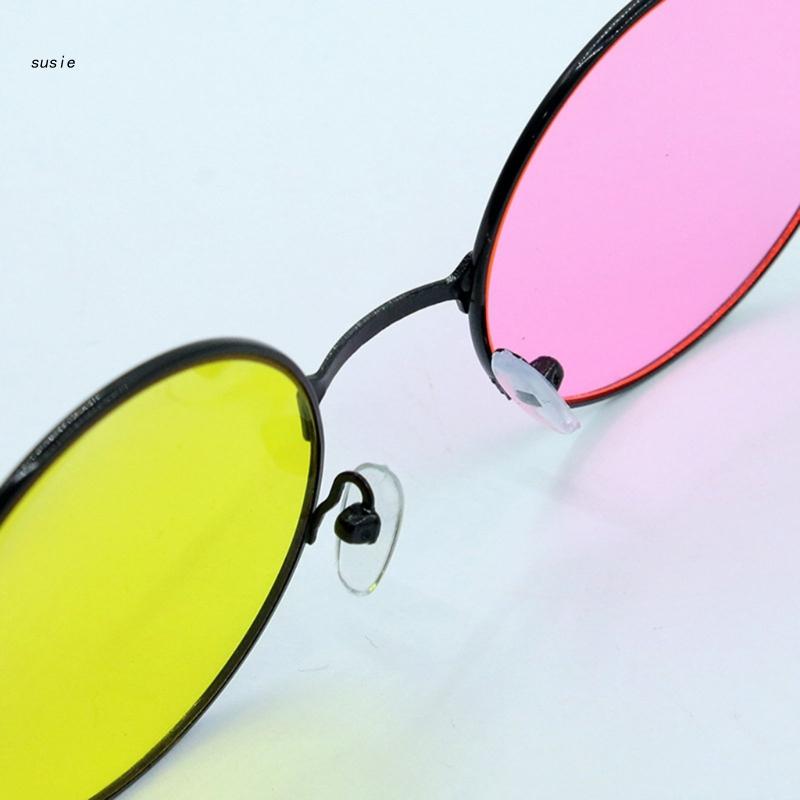 Gafas de sol con montura redonda Vintage, lentes de colores mezclados, herramienta para tomar fotos, Cosplay
