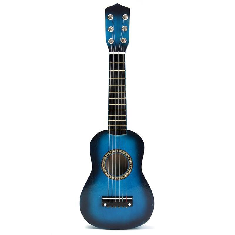 21 Inch Kleurrijke Nylon 6 Strings Ukulele Mini Gitaar Muziekinstrument Sopraan Ukulele Basswood Akoestische Speelgoed Kinderen: Blue