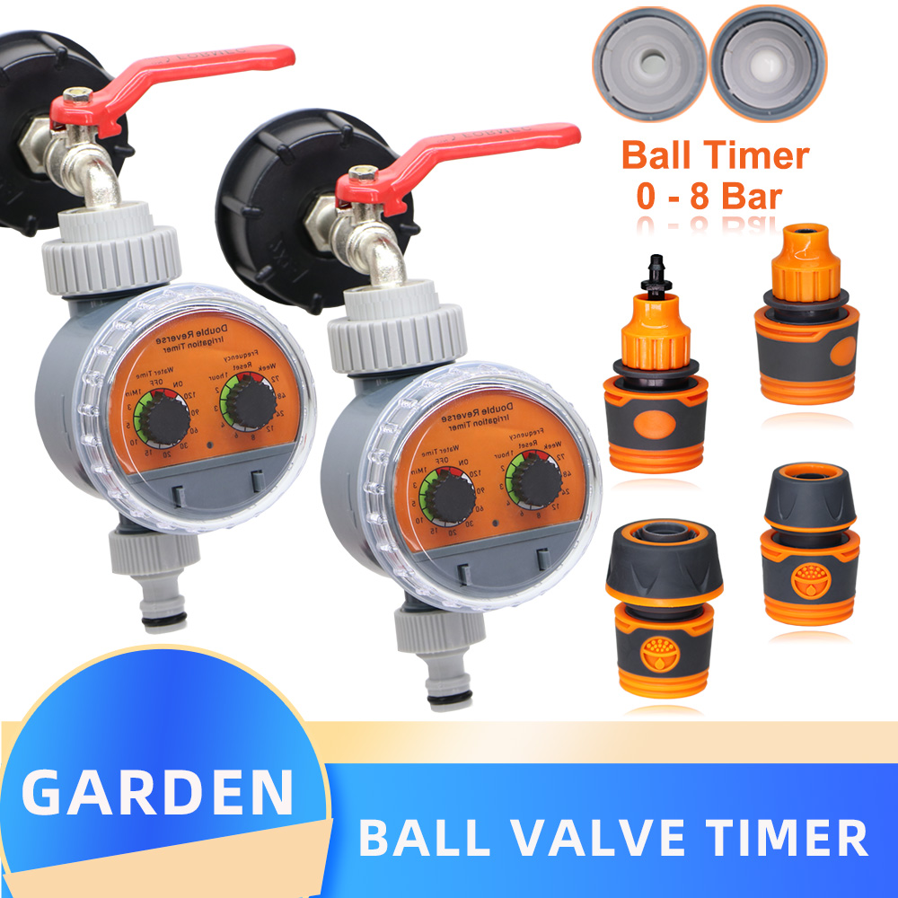 Zero Pressure Ball Valve Watering Timer Garden Irrigation Controller Automatic System Part Quick Tap Connecter IBC Water Tank