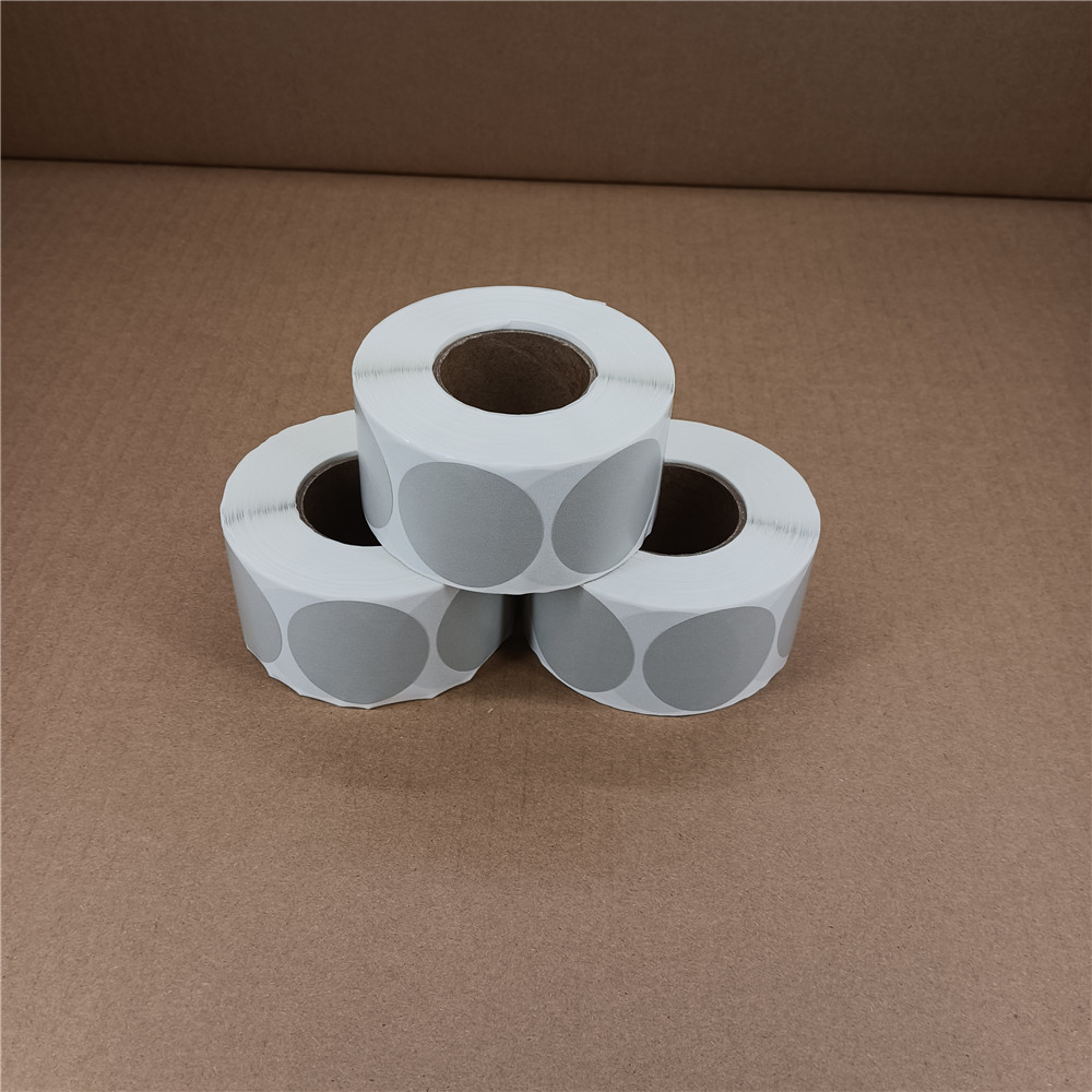 gray Thermal print sticker Label Round Stickers Self-adhesive Label Paper Sticker Classification Name Labels