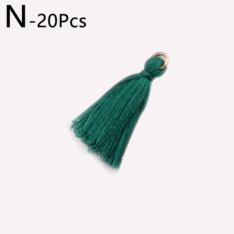 20Stck 3CM Mini Baumwolle Gewinde Stoff Quaste DIY Anhänger Schmuck Armbinde Schlüssel Herstellung Randbereich Handwerk Quasten NäHenne Zubehör: N