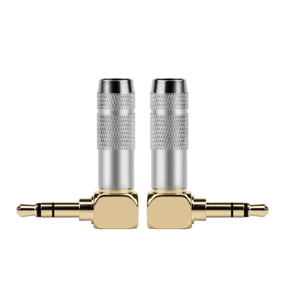 1/8" Jack 3.5 mm Speaker Terminal Right Angle 3.5mm 3/4 Poles Audio Jacks Portable Mini Headphone Adapter