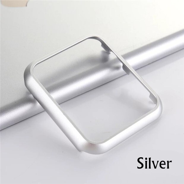 Luxury case for apple watch 6 apple watch case 44mm 40mm38mm 42mm Aluminum Metal protector bumper cover Apple watch series SE 5: silver / 42mm