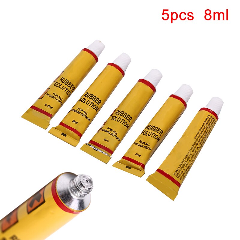 1/2/5Pcs 8ml Adhesive Glue Cement Rubber Inner Tube Repair Puncture Cold Patch Solution kit Bicycle Repair Tool Bike Glue