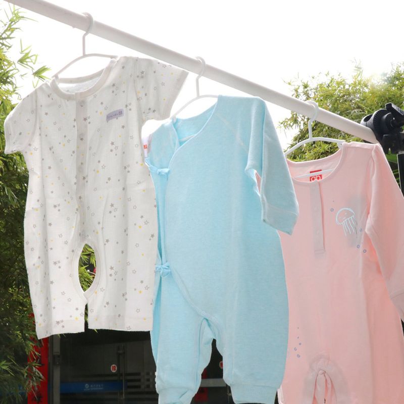 Cintres en plastique blanc antidérapant | 10 paquets, cintres tubulaires pour enfants, économie d'espace