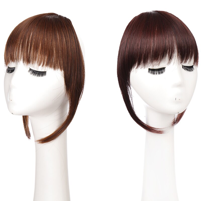 Talang bangs hair extensions flat nett bangs syntetisk klips i hår lugg frynser hairpieces hair extensions for kvinner
