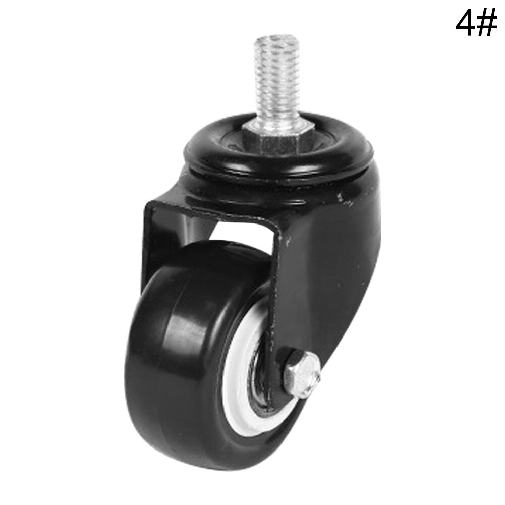 Roue universelle en caoutchouc souple de roulette de meubles de 1.5 pouces, roue unidirectionnelle muette, roue lourde de frein de pied pour le matériel de meubles de chariot de table: 4