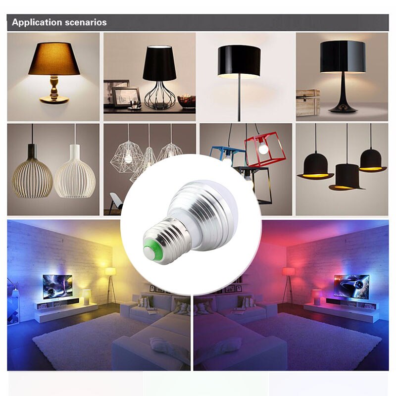 Bluetooth Lamp Ampul Led Lamp E27 E14 Rgb Nachtlampje Lamp Met Afstandsbediening Voor Thuis Spotlight 85-265V