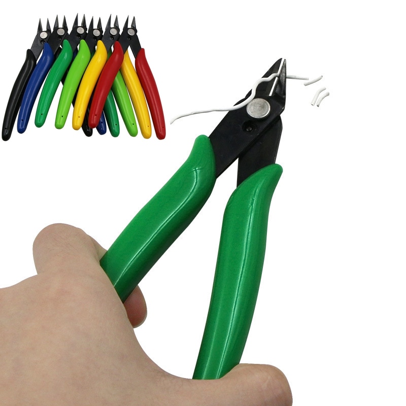 1Pcs Elektronische Diagonale Tang Wire Cable Cutters Anti-Slip Side Cutters Knipt Flush Nipper Mini Diagonale Tang Hand gereedschap