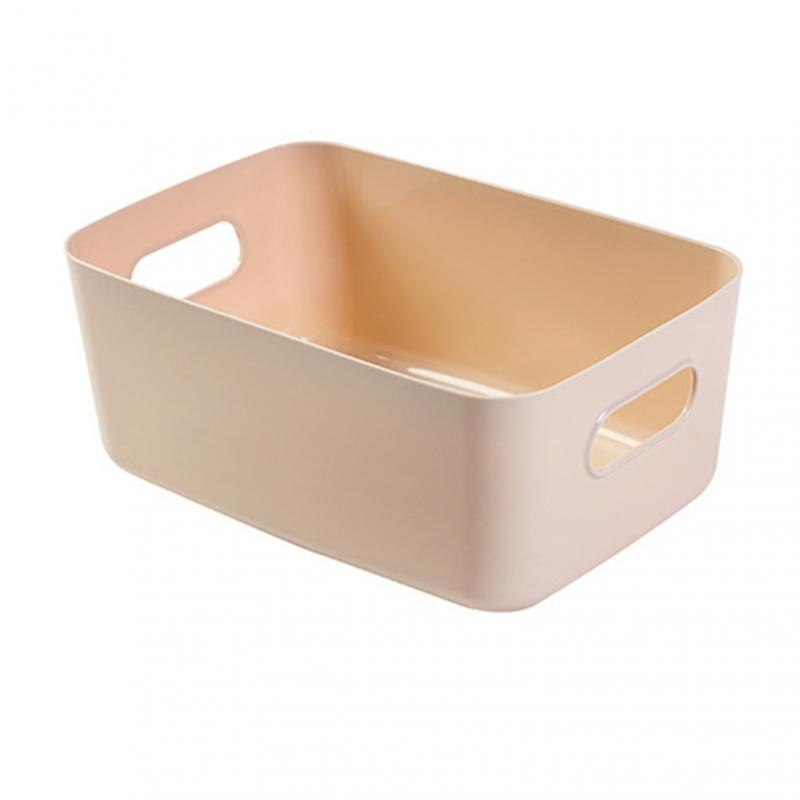 Storage Basket With Handle Cosmetic Storage Box Desktop Sundries Plastic Organizer Household Makeup Kitchen Storage Container