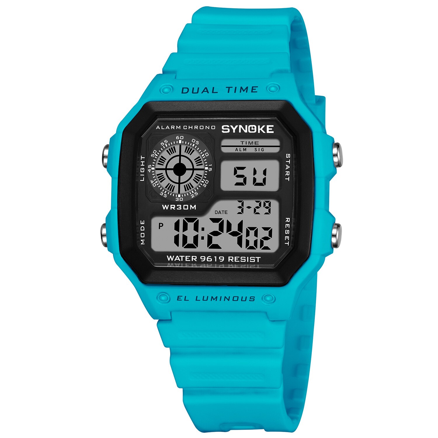 Synoke Mannen Sport Digitale Horloges Ultra-Dunne Led Waterdicht Chronograaf Repeater Relogio Masculino Mannelijke Elektronische Horloges