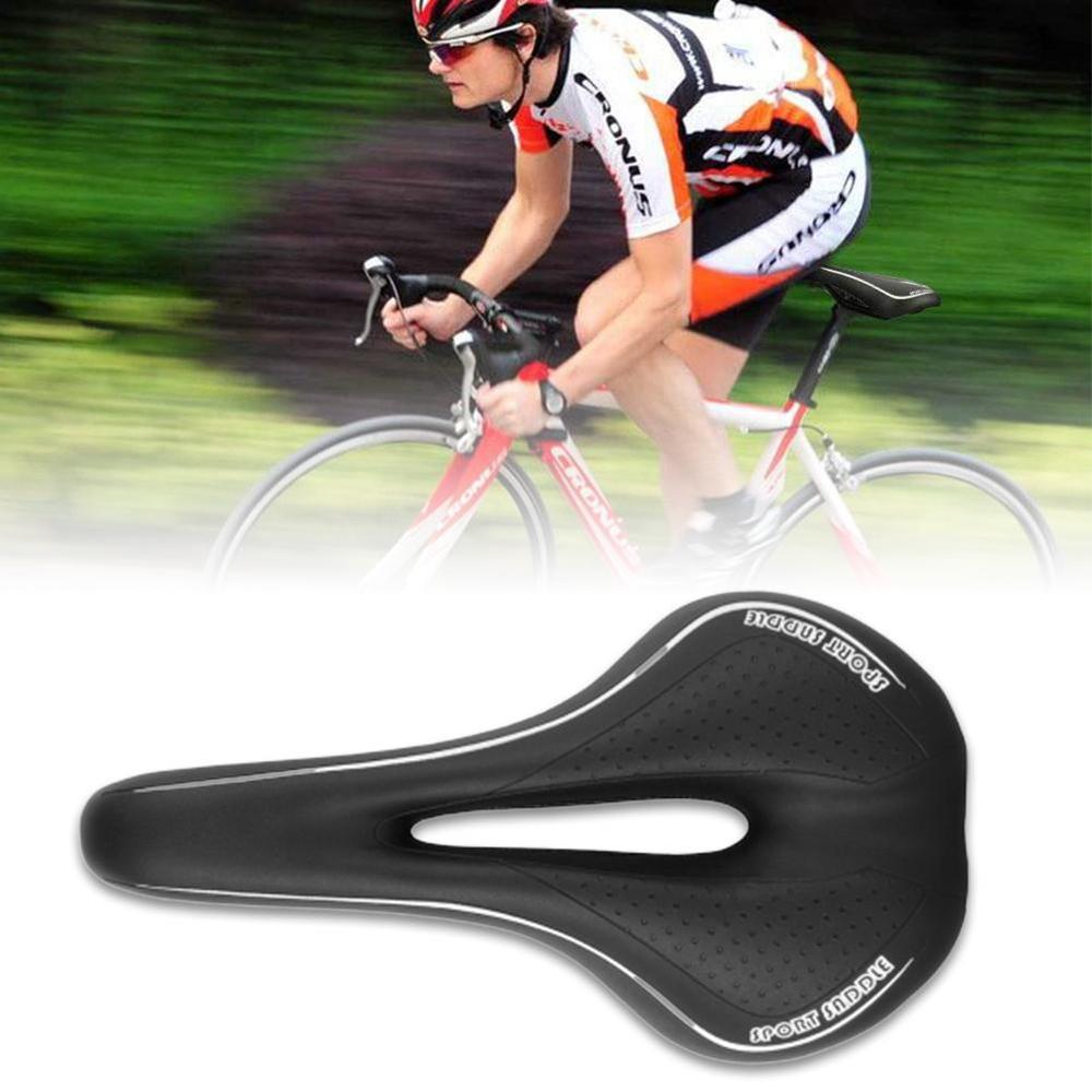 1pcs Outdoor road mountain bike bicycle riding comfortable leather cushion saddle seat W9Y3