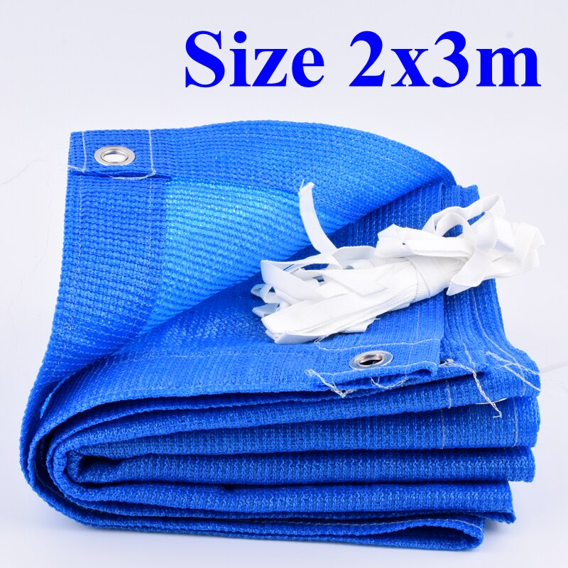 Hi Blue HDPE Anti-UV Sun Shading Net Outdoor Awning Balcony Sun-Proof Succulent Plant Sunshade Net Swimming Pool Cover: 2x3m