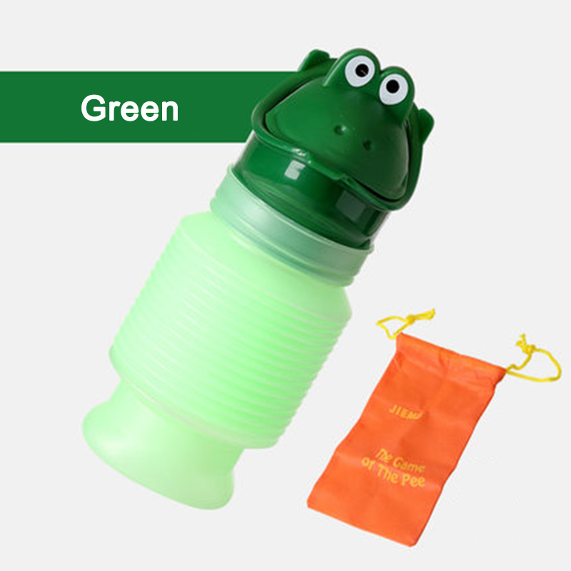 Bærbar spædbarn rejse toilet børn folde bil urinal børn unisex træning potte teleskopiske urinflasker 0-6y: Grøn