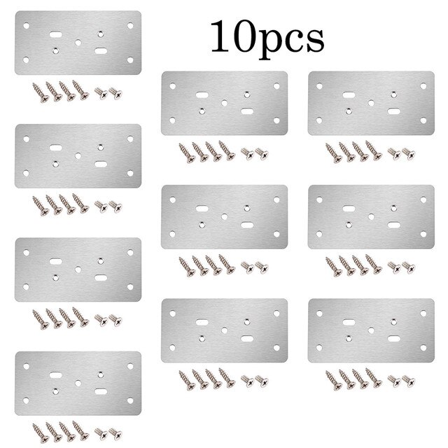 1/4/10Pcs Cabinet Hinge Service Panel Hinge Side Panel Service Kit With Mounting Screws For Securing Hinged Stainless Steel Door: 2 base board 10pcs