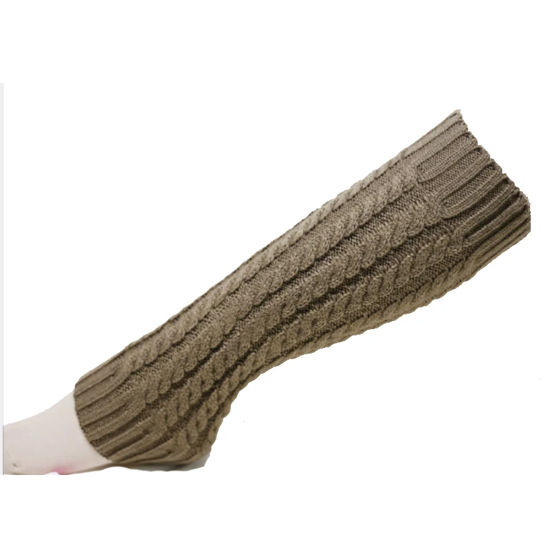 Moda damska Zimowa dzianina na drutach Szydełkowe dzianinowe ocieplacze na nogi legginsy Podkolanówki: Złota